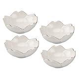 TIDTALEO 4Stücke Teiliges Keramische Gewürzplatten Form Kleine Geschirrplatten für Saucen Snacks und Gewürze für Küche Party und Picknick
