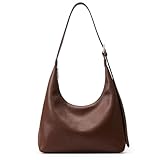KALIDI Damen Handtasche Schultertasche PU Leder Tote Bag Vintage Hobo Tasche mit verstellbarem Gurt für Arbeit Schule Shopper Lässige täglich Kaffee