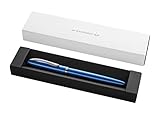 Pelikan Füller Jazz Noble, Saphire (Blau), für Rechtshänder und Linkshänder, eleganter Metall-Patronenfüller im Geschenketui, Feder M, 821841