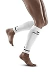 CEP - THE RUN COMPRESSION CALF SLEEVES für Damen | Stulpen für die Beine | Beinlinge in weiß zur effektiven Muskelaktivierung der Wade | Gr. IV | L