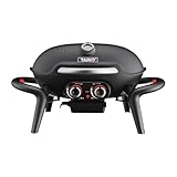 TAINO KENAI Gasgrill klein Tischgrill Balkongrill Gas Outdoorküche Thermometer Aluguss Schwarz