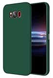 HONLEN Hülle für Samsung Galaxy S8 Schutzhülle Case, (5.8' Inches) Liquid TPU Silicone Handyhülle mit Fallschutz Silikon Cover Dunkelgrün