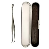 GALPADA Edelstahl Zeckenentferner für Hunde Robustes Pet Cleaning Tool mit Rutschfestem Griff Praktische Zeckenzange zur Sicheren Entfernung von Parasiten bei Hunden Langlebiges