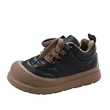 Barfußschuhe Kids Winter Water Proof Flat Keep Warm Snow Boots Comfortable Shoes Sneaker Mädchen 31 (Black, 30 Little Child)