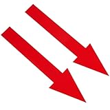 craspire 20 Stück Roter Pfeil-Aufkleber, 8 x 2,(1) cm, Abnehmbar, Wasserdicht, Selbstklebend, PVC-Etiketten, Sichere Wandmarkierung, Bodenaufkleber Für Schulen, Transport, Fitnessstudios, Büros