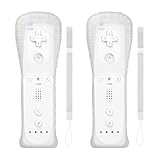 SWCTIM Wii Controller 2 Pack,Wii U Controller mit Silikonhülle und Handgelenkriemen,Nicht Motion Plus,Weiß