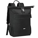 TANTOMI Rolltop Rucksack Damen Herren, Laptop Rucksack Wasserdicht Backpack Schulrucksack Tagesrucksäcke mit laptopfach für Schule Fahrradfahren Freizeit Reise