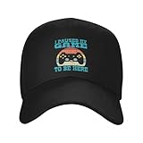 RTEFDVB Personalisiert Cool Ich Habe Mein Spiel pausiert, um Hier zu Sein Baseballkappe verstellbar Unisex Humor Witz Gamer Geschenk Papa Hut Frühling Sonne Hut
