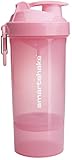 Smartshake O2GO ONE Protein Shaker Flasche 800 ml | 27 oz – Shaker mit Pulverfach – Auslaufsicherer Schraubdeckel – BPA frei – Unisex Gym Shaker – Pink