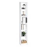 Hzuaneri Bücherregal, 6-Tier Bücherschrank, Würfelregal, Modernes offenes Regal aus Holz, Aufbewahrungsregale und Präsentationsregale für Wohnzimmer, Home Office, Schlafzimmer, Weiß BC09603X