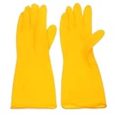BESPORTBLE Latexhandschuhem Spülhandschuhe mit Verlängertem Schutz Rutschfeste Gummihandschuhe für Küche und Haushalt Unisex Reinigungshandschuhe