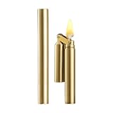 Vintage Graben Feuerzeug Kerosin Kupfer Feuerzeug Cool Feuerzeug Messing Zigarettenanzünder Großes Geschenk für Männer Papa Ehemann (Gold)