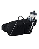 WATERFLY Bauchtasche Herren Damen mit Flaschenhalter: Sportliche Klein Gürteltasche Stylische Joggen Hüfttasche Gassi Bumbag Hundetraining Bum Belt MTB Hipbag Reisen Bauchbeutel Sport Hip Bag