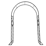 Gartenbogen Metall, Rosenbogen für Kletterpflanzen, Garten Rankgitter Bogen, Metall Rankbogen für Hochzeit Garten Partys 140x220cm/220x240cm,280x240cm,300x240cm, Schwarz(Black,220x240cm H)