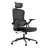 Monhey Bürostuhl, moderner ergonomischer Schreibtischstuhl mit Verstellbarer Höhe, Dreh- und Rollräder für Heimbüro, Arbeitszimmer, bequemer Computerstuhl für Erwachsene, Studenten