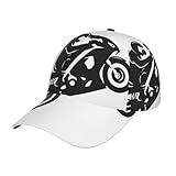 Hceaatb Unisex-Baseballkappe, schwarz, Motorrad-Renn-Druck, Trucker-Mütze, niedriges Profil, verstellbare Papa-Hüte Schirmmütze, Schwarz , Einheitsgröße