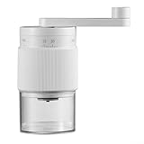 Hand-Kaffeemühle mit konischem Grat, 35 Einstellungen für perfekt gemahlenen Kaffee jedes Mal (weiß)