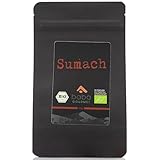baba Gourmet - Original Bio Sumach Pulver - 100% naturrein für orientalische Gerichte - Sumachpulver schonend gemahlen und getrocknet - Sumac Spice in Premiumqualität ohne Zusatzstoffe (60 g)