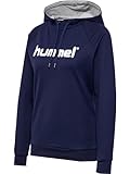 hummel Cotton Logo Hoody Damen Blau, 2XL Damen