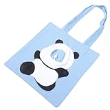 Toddmomy Katzen Tragetasche aus Canvas Atmungsaktive Umhängetasche für Haustiere Katzentransportbox im Panda Design für Reisen mit Kleinen Katzen