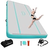 Aufblasbare Gymnastikmatte, 1,8 m breit, mit Pumpe, für Zuhause, Fitnessstudio, Outdoor, Training, Wasser, Cheerleading, Yoga, 4,5 m, 5,8 m, 6 m