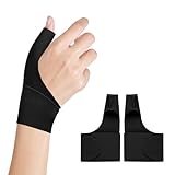 2Pcs Daumenbandage Elastische Daumensattelgelenk Bandage Daumenbandage Rechts Links Daumenorthese Lindern Wirksam Gelenkschwellungen und Schmerzen für Leichte Arthritis Schmerzlinderung Protektor