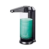 Duschlotionsspender， Aufsatz- / Wandseifenspender mit doppeltem Verwendungszweck ABS Flüssiges Induction freihändig Seifenspender for Badezimmer Küche Toilette Büro Seifenspender ( Color : Black )