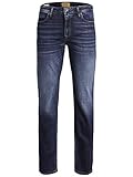 JACK & JONES Jeans Regular Fit Denim Stone Washed Mid Waist mit Heller Naht JJICLARK JJORIGINAL, Farben:Blau,Größe Jeans:W36 L32,Z - Länge L30/32/34/36/38:L32