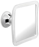 Mirrorvana Antibeschlag Duschspiegel mit Saugnapf, Bruchsicherer Rasierspiegel für die Dusche, Beschlagfreier Badspiegel, Unzerbrechlicher Rasierhelfer 16x16 cm