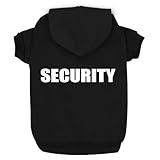 Izefia Hunde Kapuzenpulli Security Rdc Pet Bekleidung Hunde Shirt Wärmer Pullover Baumwoll Jackett Mantel Kleiner Hund Mittlerer Hund Schwarz M