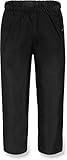 normani Kinder Regenhose Unisex für Jungen und Mädchen mit warmem, weichem Fleecefutter - Wassersäule 5000 mm Farbe Dunkelschwarz Größe M/134-140