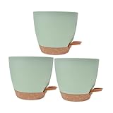 GRADENEVE 3 Stück Automatischer Selbstbewässernder Blumentopf Mehrzweck Pflanzgefäß aus Bruchsicherem Kunststoff für Innen Außen für Büro Balkon und Garten