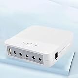 Gdfnmogo 13200 mAh USV-Backup-Stromversorgung, eingebauter Lithium-Akku, USV-Batterie-Backup, unterstützt Dual-Geräte-Stromversorgung für kabellosen Router