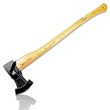 Xforst Forstaxt Axt, Spaltaxt Modell X-SA2C Esche Holzstiel Läng 80cm Gewicht 2,6 Kg inklusive Axtscheide.