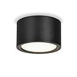 KYOTECH LED Aufbauspot - 3000K Deckenspots Schwarz Matt 6W 550LM GX53 LED Aufbaustrahler - Ø95x55mm Aufputz 230V Aufbauleuchte Deckenlampe Spots Deckenleuchte für Schlafzimmer Wohnzimmer