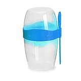 Storage Bag Safe Tasse Mit Löffel Plastik Diät Mahlzeit Shaker Tasse Tragbarer Salat Mit Löffel Praktische Flasche Für Outdoor Aktivitäten Tragbarer Lebensmittelbehälter