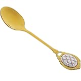 GRIRIW Teelöffel am Nachmittag afternoon tea büroradio esszimmer leiste goldene Teelöffel Suppenlöffel Cocktail pürierstab goldener espressolöffel lange Löffel zum Rühren Rostfreier Stahl