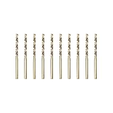Meccion HSS Metallbohrer Professional Geschliffen Kobalt 10pcs 2.0mm Spiralbohrer fur Edelstahl und Metall