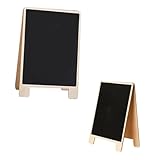 TOYZFRIENDY 2 Stück Teiliges Holz kreidetafel Praktische Doppelseitige Schiefertafel mit Standfuß Beschreibbar Leicht für Zuhause Büro Hochzeit und Geschäftsnutzung