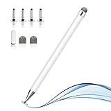 Stylus-Stifte für Touchscreens, kapazitiver Stift mit hoher Empfindlichkeit, Magnetismus-Abdeckkappe, universell für Pro/Air/Android/Microsoft und andere Touchscreens (weiß)