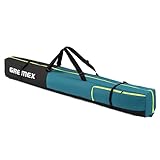 Gremex Skitasche - Skisack für 1 Paar Ski - Wasserdichte Skitasche 160 cm - Robuster Leichte Ski Tasche - Ergonomisch Skisack 160 cm - Skisack Alpinski - Kompakte Skisack Skitasche Alpin - Ski Zubehör