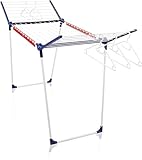 Leifheit Standtrockner Pegasus 200 Solid mit 20m Trockenlänge für 2 Wäscheladungen, Flügelwäschetrockner für Lange Wäsche mit 4 Kleinteilehaltern, Kleiderbügelstangen und 5 Bügeln [Amazon Exclusive]