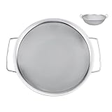 Dreuhuing Feinmaschiges Farbsieb, 60 Mesh Edelstahl Rundsieb, Farbeimer Filterwerkzeug, Emulsions-Honigsieb und Trichterfilter mit Griff für Farbe, Glasur