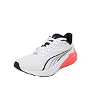PUMA Herren Electrify Nitro 4 Straßen-Laufschuh, White-Glowing RED Black, 41 EU