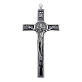 HOBBIESAY 1 Stück Schwarzes Kreuz Zum Aufhängen An Der Wand 19.2cm Kreuz Aus Legierung Dekoration Katholisches Kruzifix Wandkreuz Wanddekoration Kreuzornament Für Zuhause Party Geschenkdekor