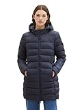 TOM TAILOR Denim Damen 1038551 Lightweight Steppmantel mit Kapuze, 10668-sky Captain Blue, XL