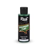 Kreidetafel-Farbe – Vielseitige Tafelfarbe, für Kreative Oberflächen, Grün, Leicht Zu Reinigen, für Möbel und Wände, Ideal für Kreidenotizen, Langlebig und Funktional, 120 ml