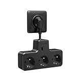 Mehrfachsteckdose, massway USB Steckdose Erweiterungen 3 Fach Steckdosen mit 3 USB Anschluss, 6-in-1 Steckdosenadapter mit Kable USB Mehrfachstecker für Zuhause Büro