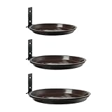 JISADER 3er Set Baummontierte Vogelfutterhäuschen, Vogelfutterstationen für Zaun, Terrasse Und Garten