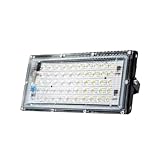 ISKDJBJG Kaltweißes Licht LED-Flutlicht AC 220V Außenstrahler Scheinwerfer IP65 wasserdichte LED-Straßenlampe Landschaftsbeleuchtung 50W